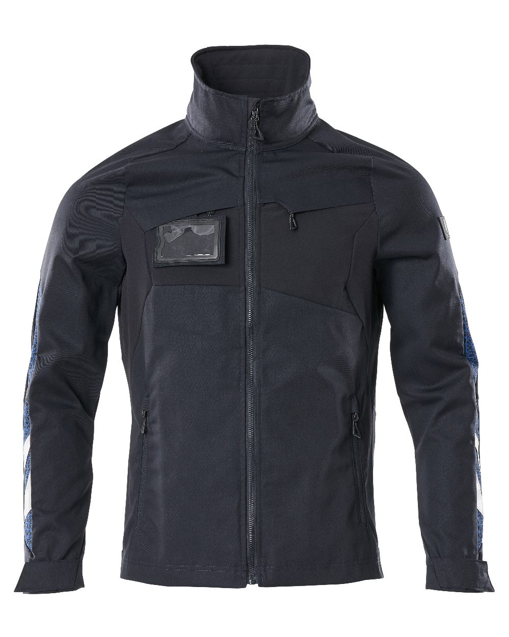 Dark Navy Coloured Mascot Workwear Mens Accelerate Stretch Zones Jacket on white background