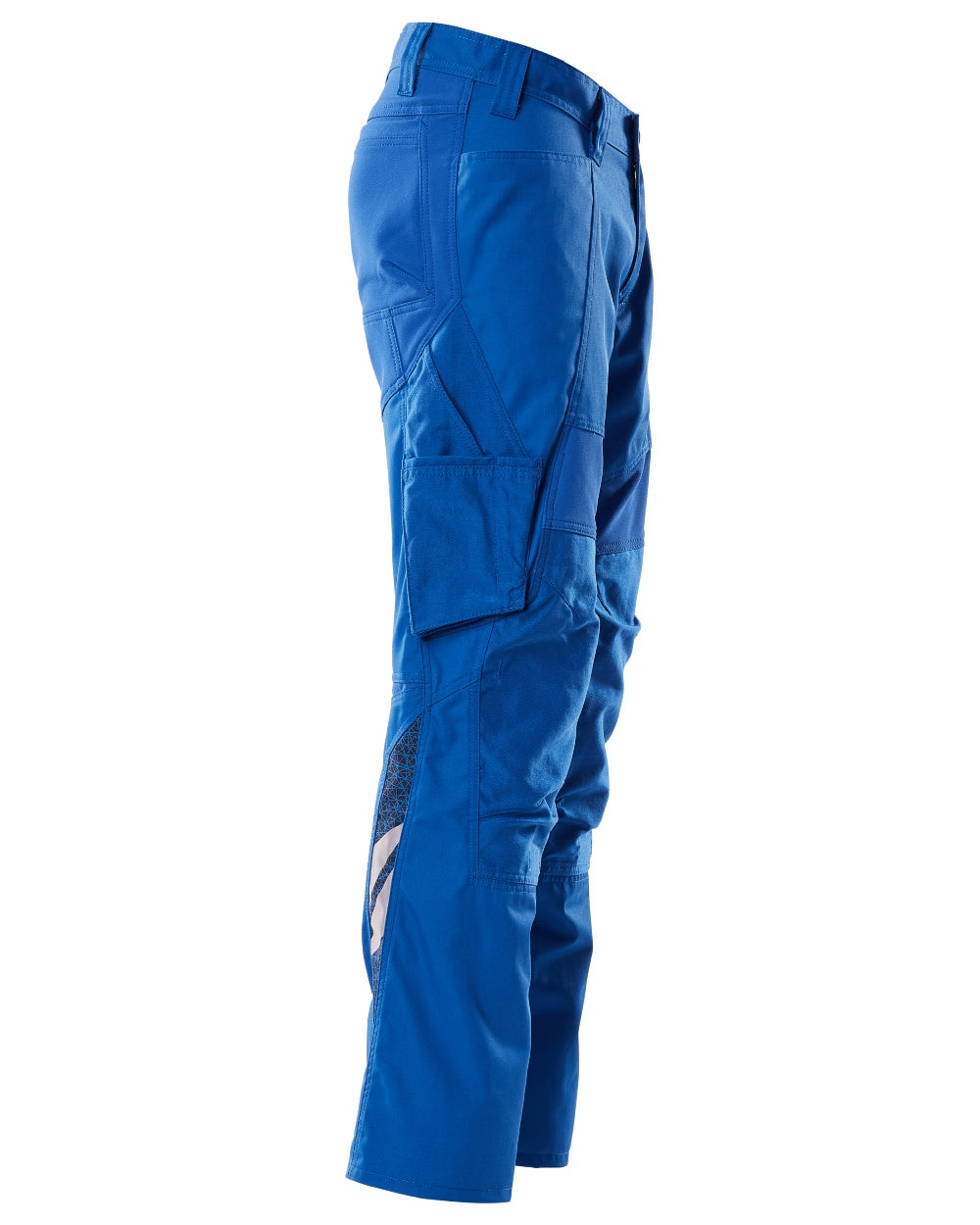 Azure Blue Coloured Mascot Workwear Mens Accelerate Stretch Zones Trousers on white background