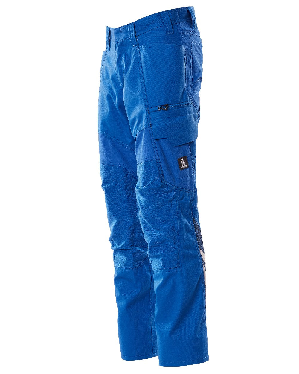 Azure Blue Coloured Mascot Workwear Mens Accelerate Stretch Zones Trousers on white background