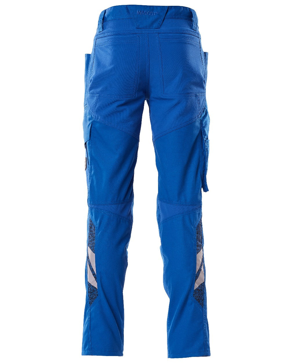 Azure Blue Coloured Mascot Workwear Mens Accelerate Stretch Zones Trousers on white background