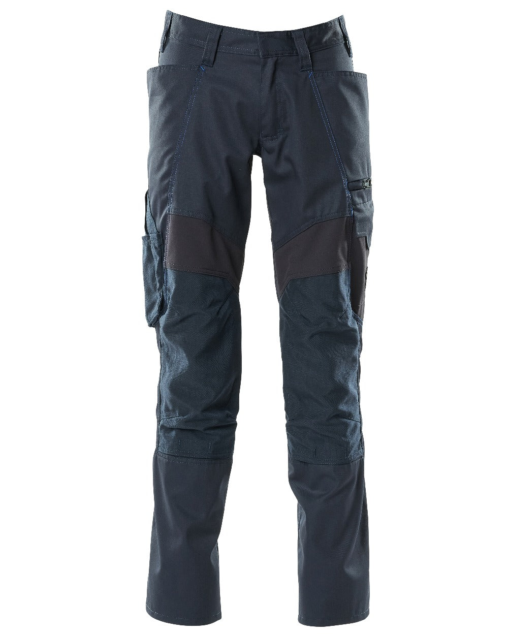 Dark Navy Coloured Mascot Workwear Mens Accelerate Stretch Zones Trousers on white background