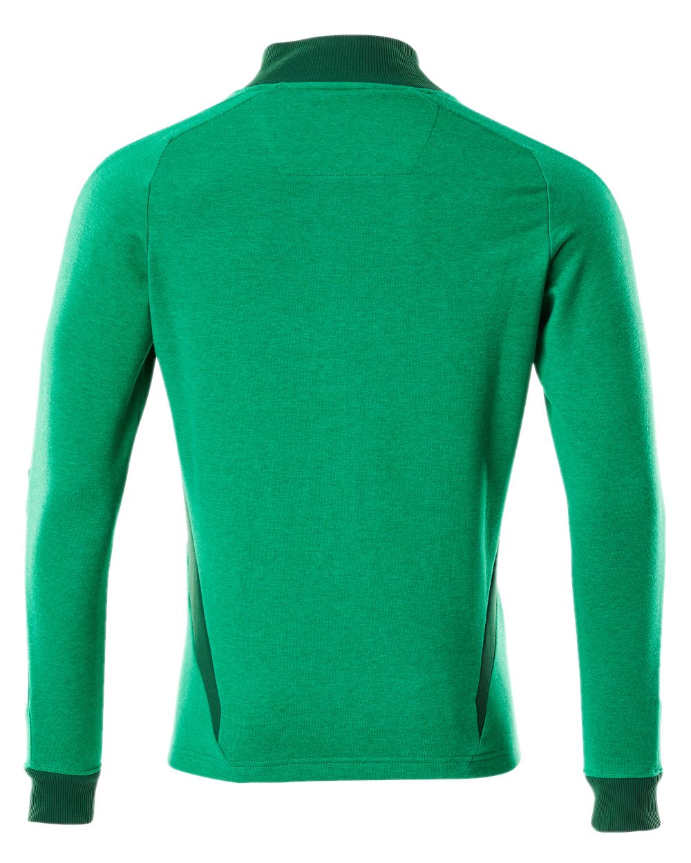Grass Green Coloured Mascot Workwear Mens Accelerate Sweatshirt With Zipper on white background