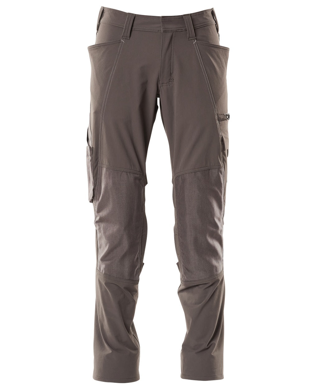 Dark Anthracite Coloured Mascot Workwear Mens Accelerate Ultimate Stretch Lightweight Trousers on white background