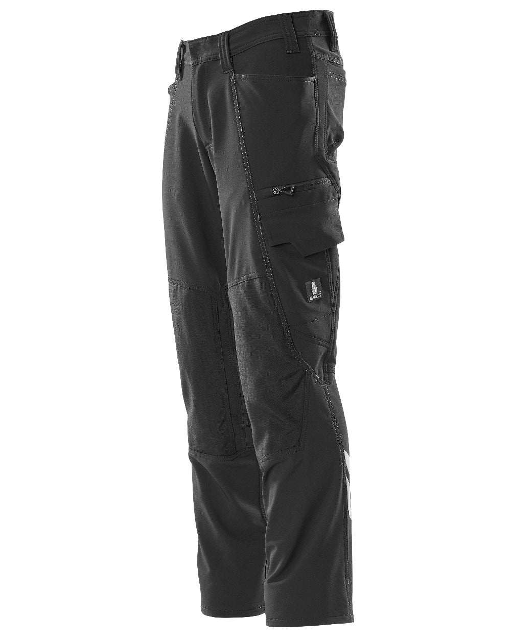 Black Coloured Mascot Workwear Mens Accelerate Ultimate Stretch Trousers on white background