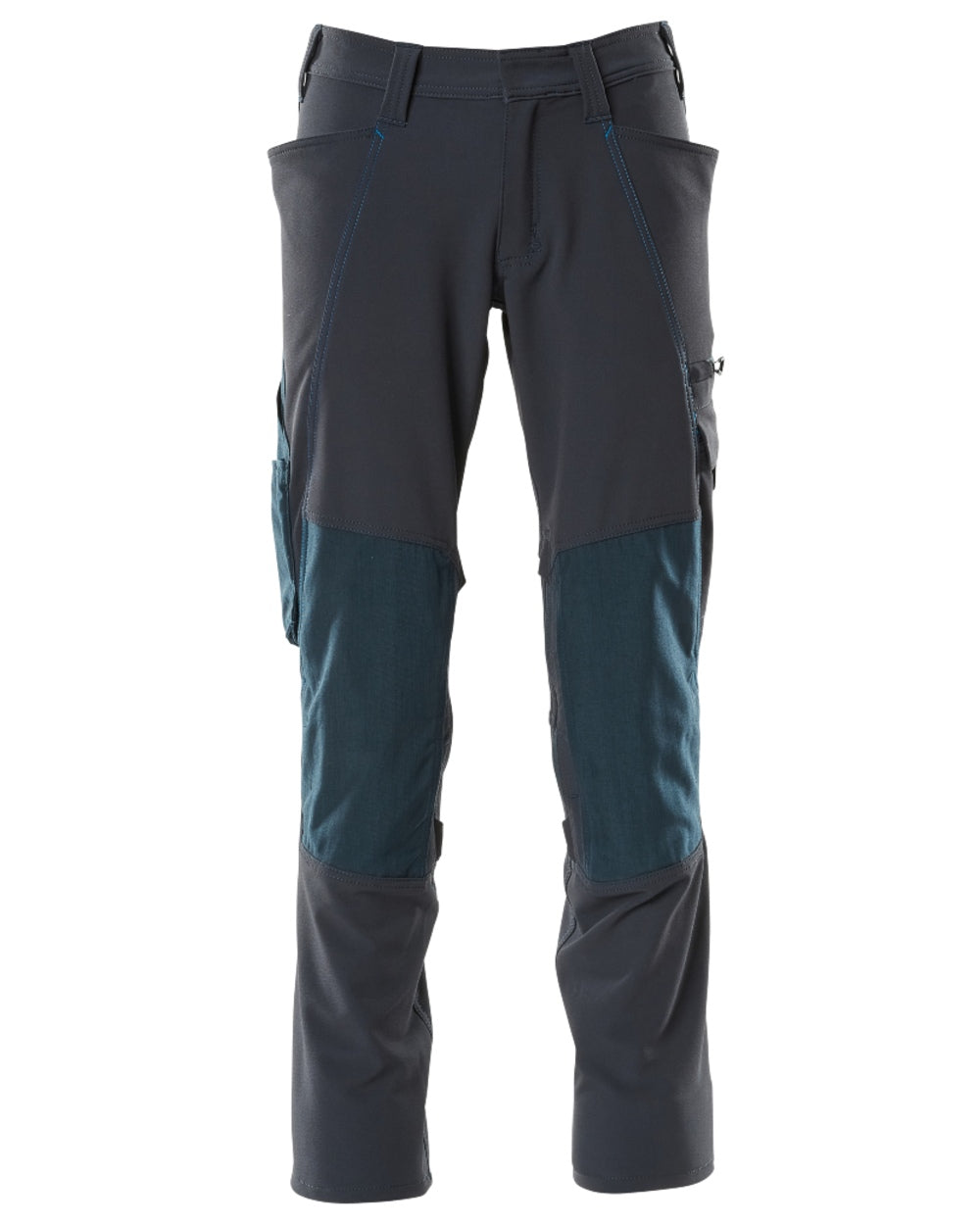 Dark Navy Coloured Mascot Workwear Mens Accelerate Ultimate Stretch Trousers on white background