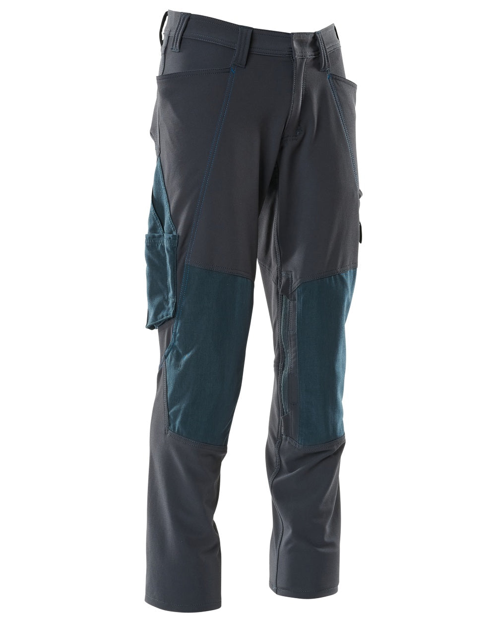 Dark Navy Coloured Mascot Workwear Mens Accelerate Ultimate Stretch Trousers on white background