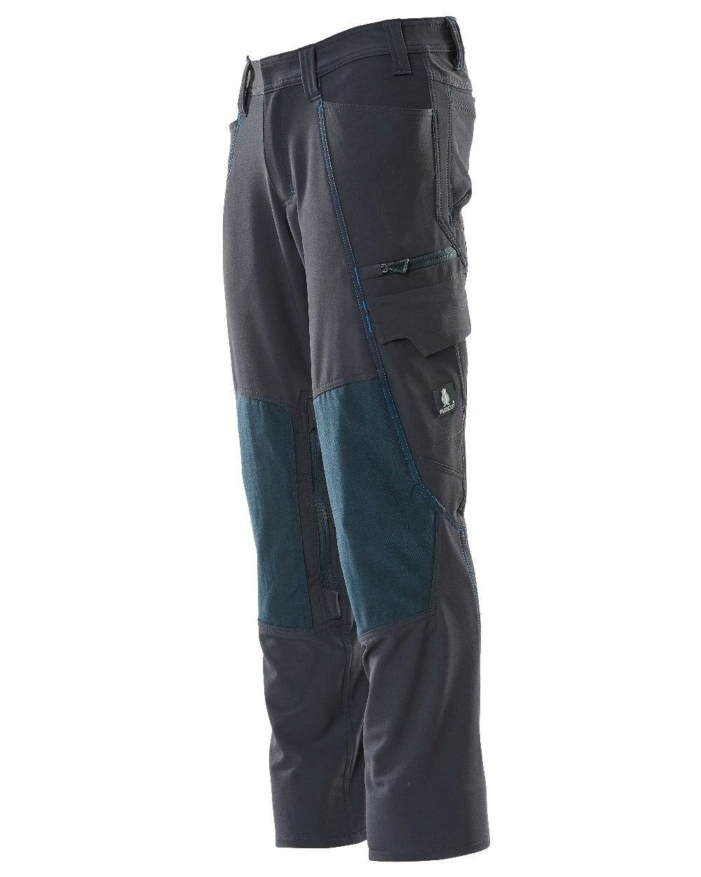 Dark Navy Coloured Mascot Workwear Mens Accelerate Ultimate Stretch Trousers on white background