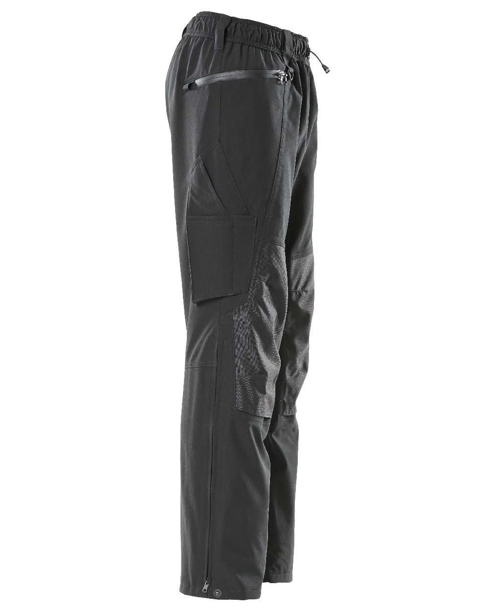 Black Coloured Mascot Workwear Mens Accelerate Waterproof Over Trousers on white background