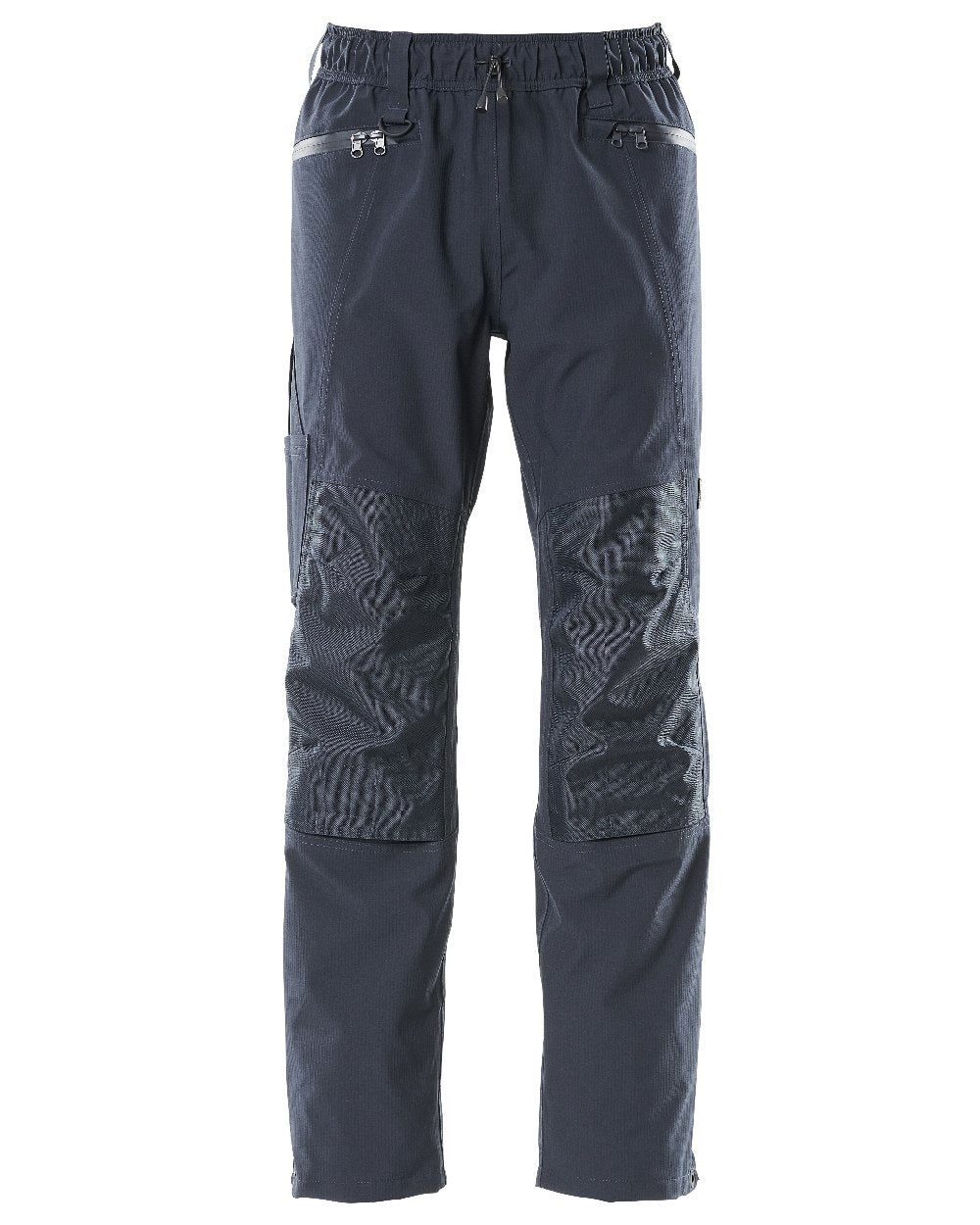 Dark Navy Coloured Mascot Workwear Mens Accelerate Waterproof Over Trousers on white background