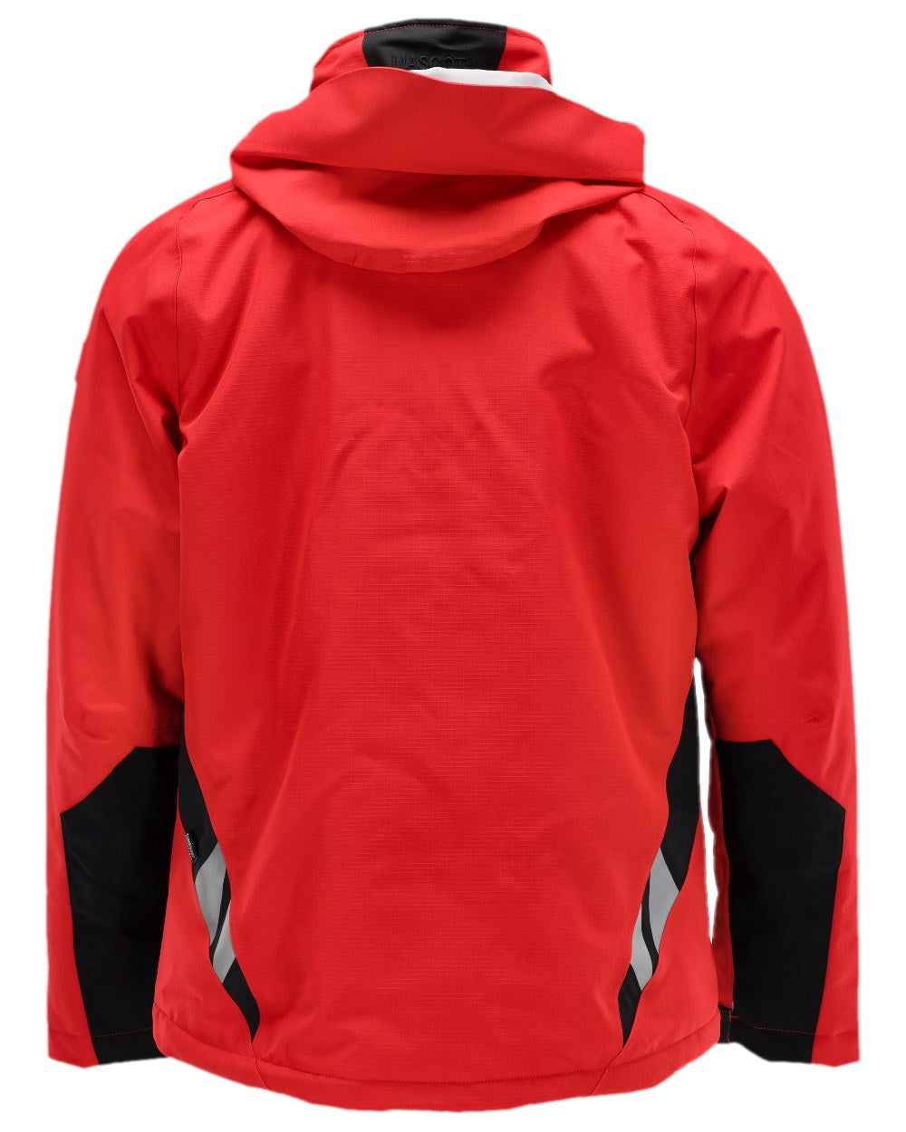 Traffic Red Black Coloured Mascot Workwear Mens Accelerate Winter Jacket on white background