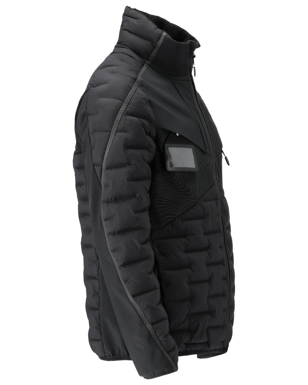 Black Coloured Mascot Workwear Mens Customized Breathable Jacket on white background