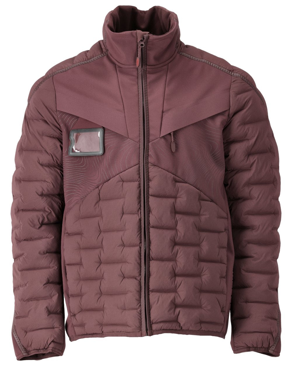 Bordeaux Coloured Mascot Workwear Mens Customized Breathable Jacket on white background