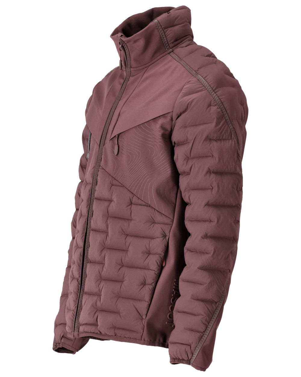 Bordeaux Coloured Mascot Workwear Mens Customized Breathable Jacket on white background