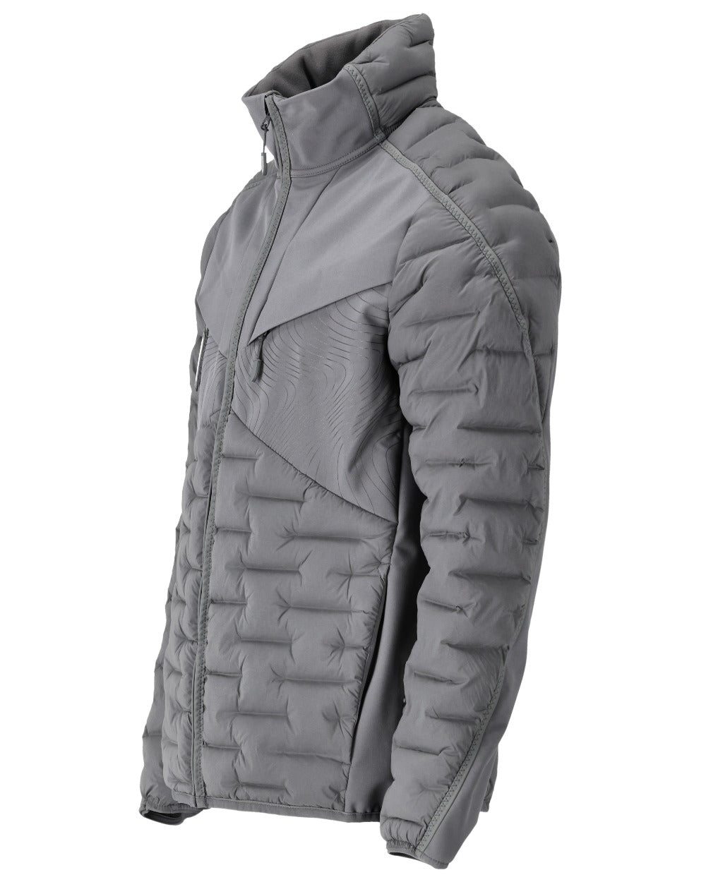 Stone Grey Coloured Mascot Workwear Mens Customized Breathable Jacket on white background