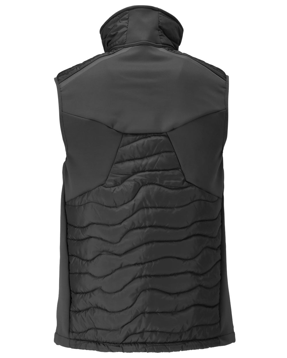 Black Coloured Mascot Workwear Mens Customized Breathable Thermal Gilet on white background