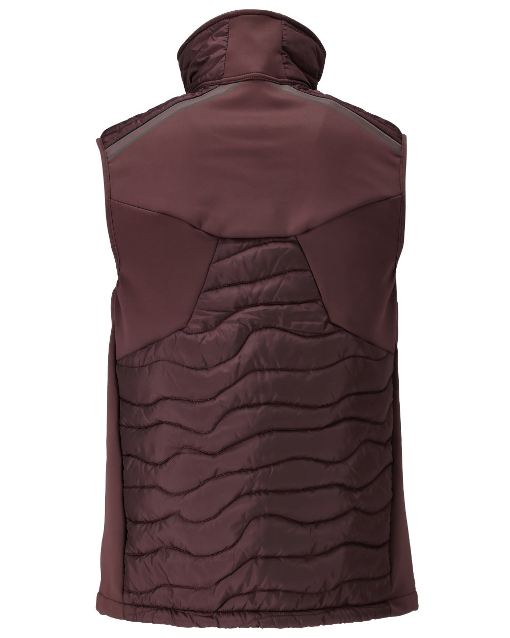 Bordeaux Coloured Mascot Workwear Mens Customized Breathable Thermal Gilet on white background
