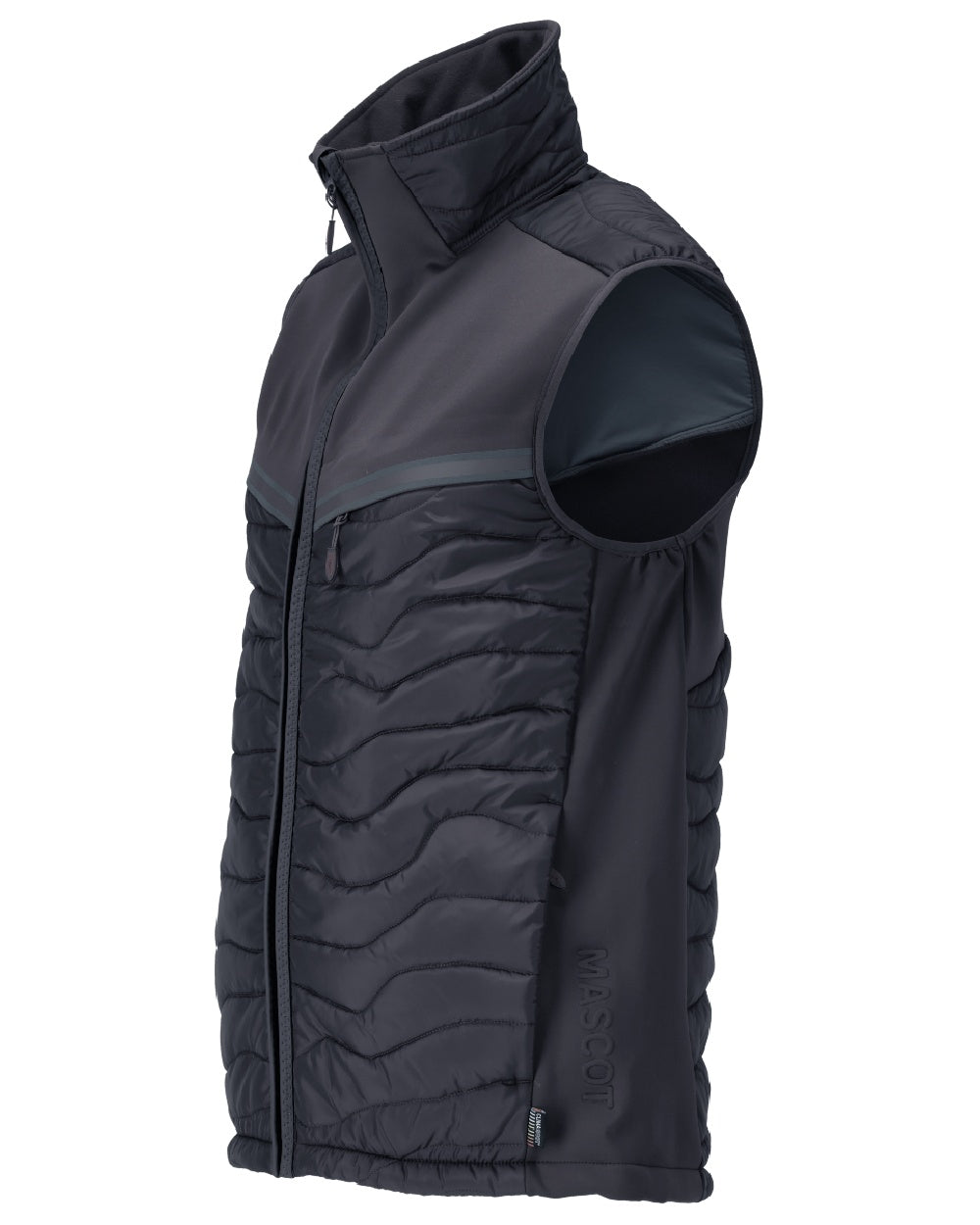 Dark Navy Coloured Mascot Workwear Mens Customized Breathable Thermal Gilet on white background