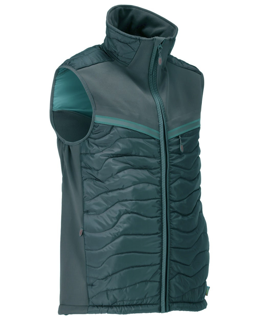 Forest Green Coloured Mascot Workwear Mens Customized Breathable Thermal Gilet on white background