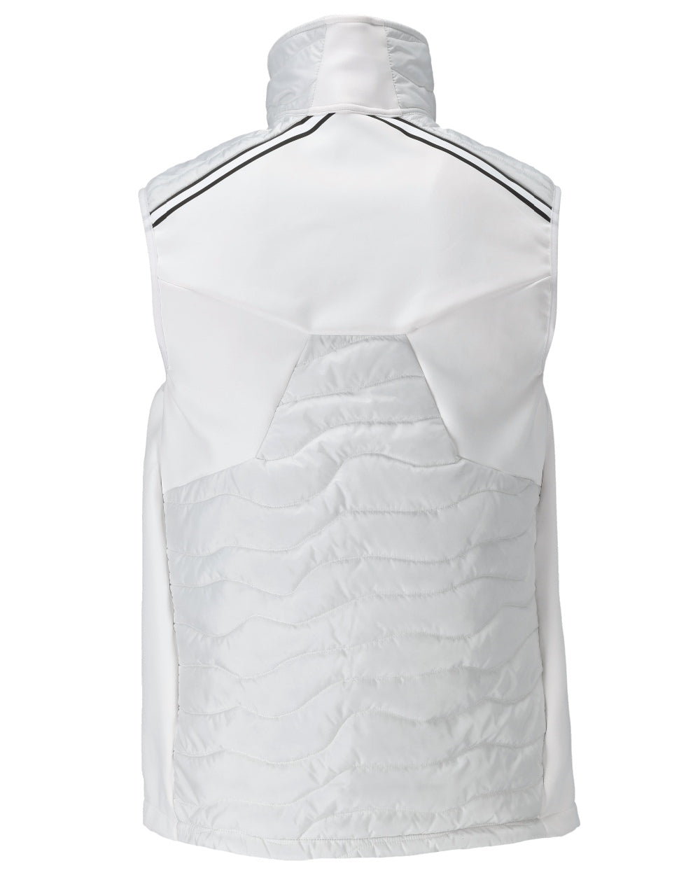 White Coloured Mascot Workwear Mens Customized Breathable Thermal Gilet on white background