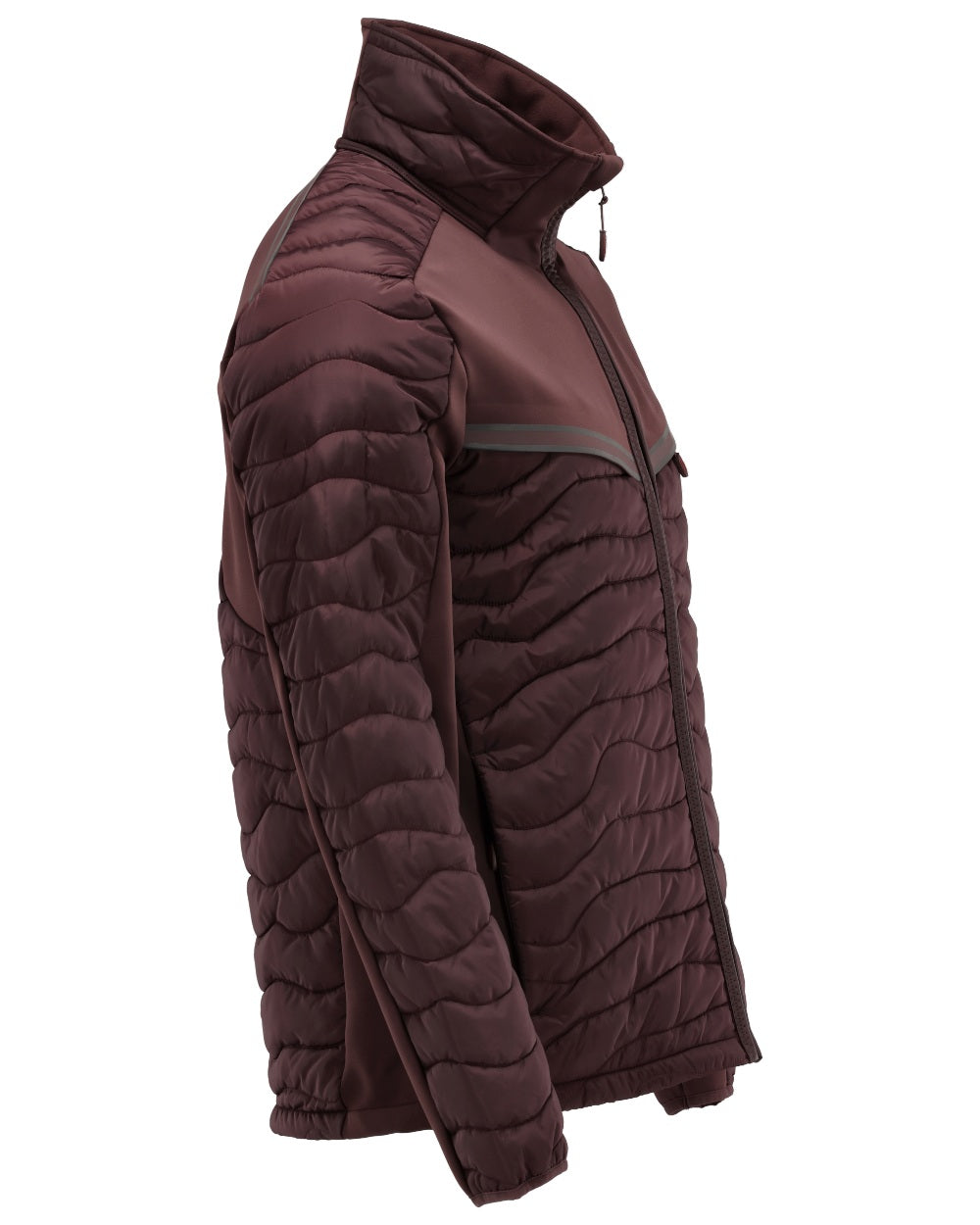 Bordeaux Coloured Mascot Workwear Mens Customized Breathable Thermal Jacket on white background