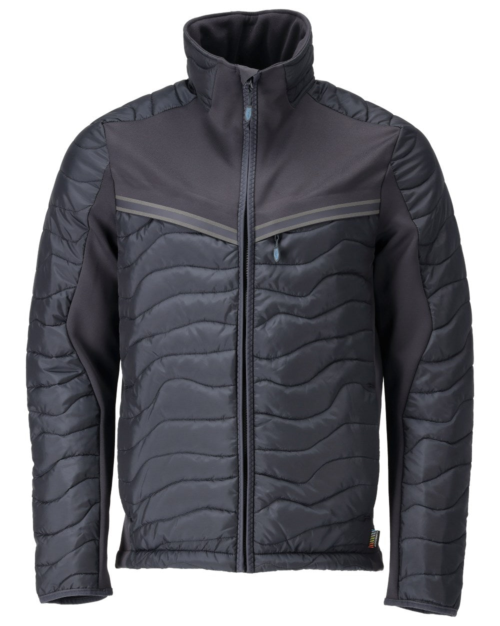 Dark Navy Coloured Mascot Workwear Mens Customized Breathable Thermal Jacket on white background