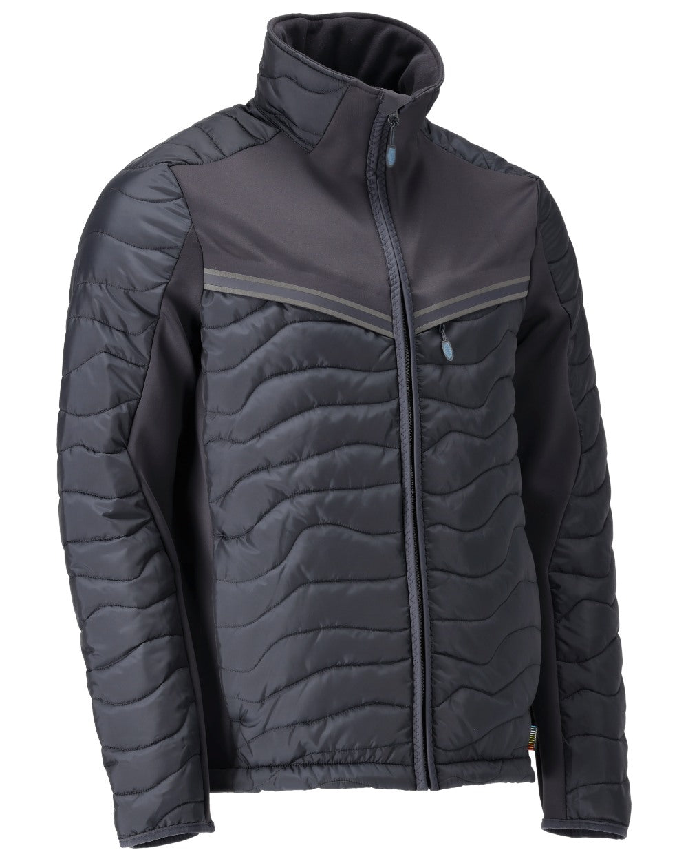 Dark Navy Coloured Mascot Workwear Mens Customized Breathable Thermal Jacket on white background