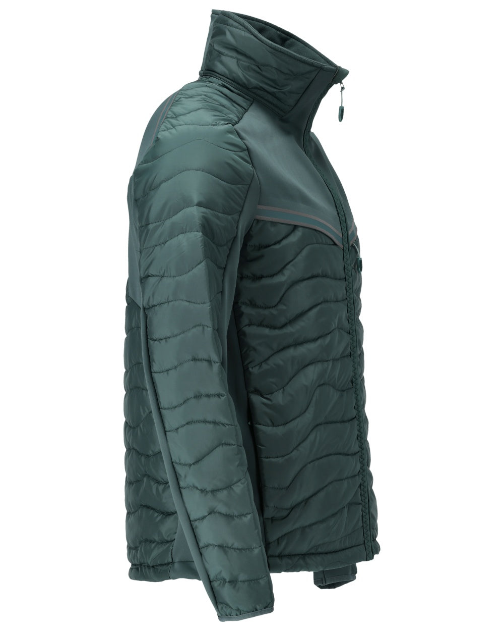 Forest Green Coloured Mascot Workwear Mens Customized Breathable Thermal Jacket on white background