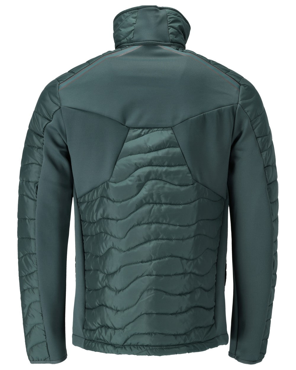Forest Green Coloured Mascot Workwear Mens Customized Breathable Thermal Jacket on white background