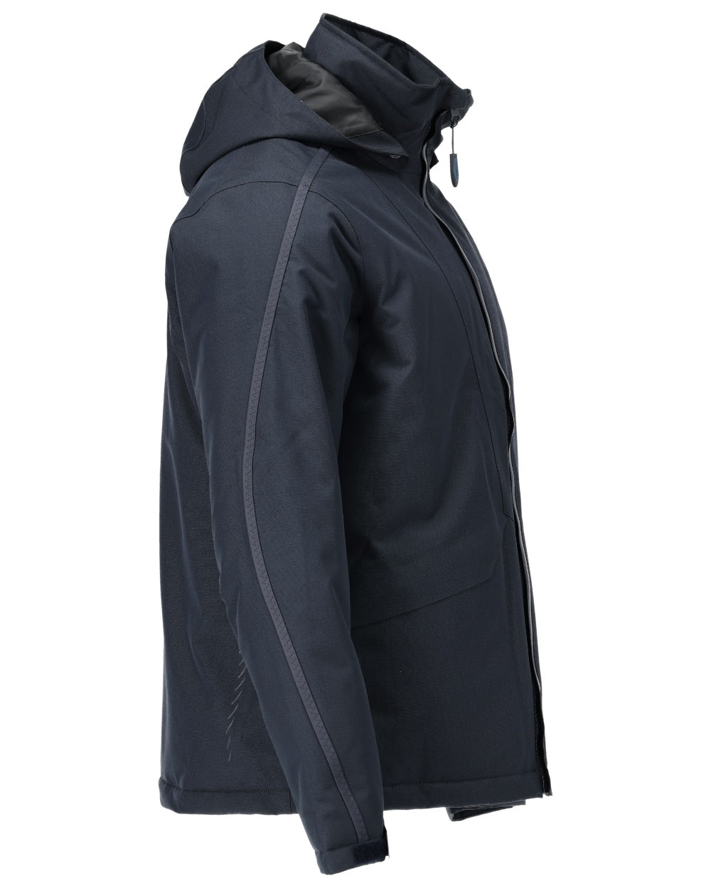 Dark Navy Coloured Mascot Workwear Mens Customized Breathable Winter Jacket on white background