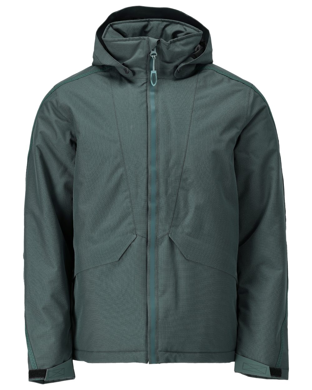 Forest Green Coloured Mascot Workwear Mens Customized Breathable Winter Jacket on white background