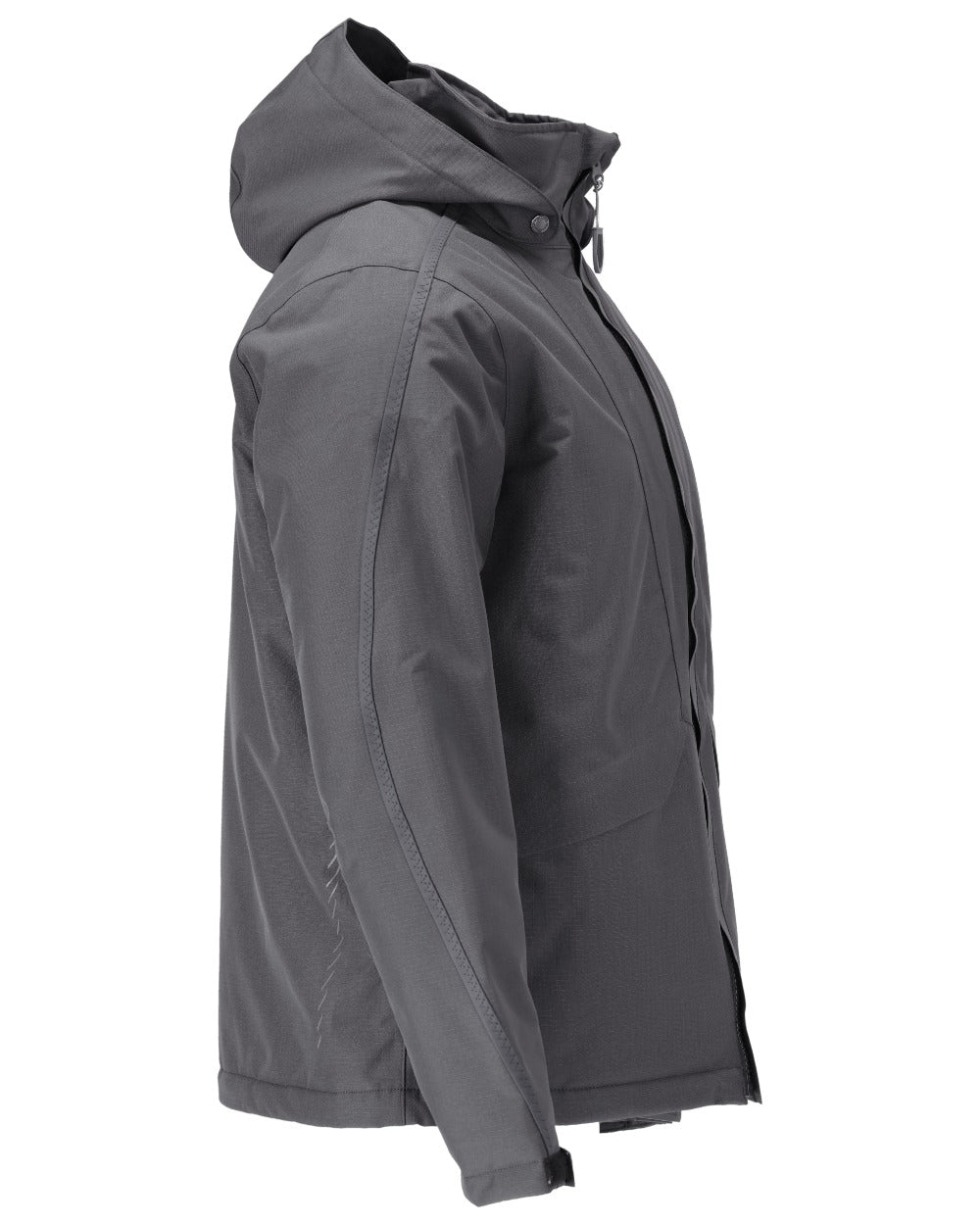 Stone Grey Coloured Mascot Workwear Mens Customized Breathable Winter Jacket on white background