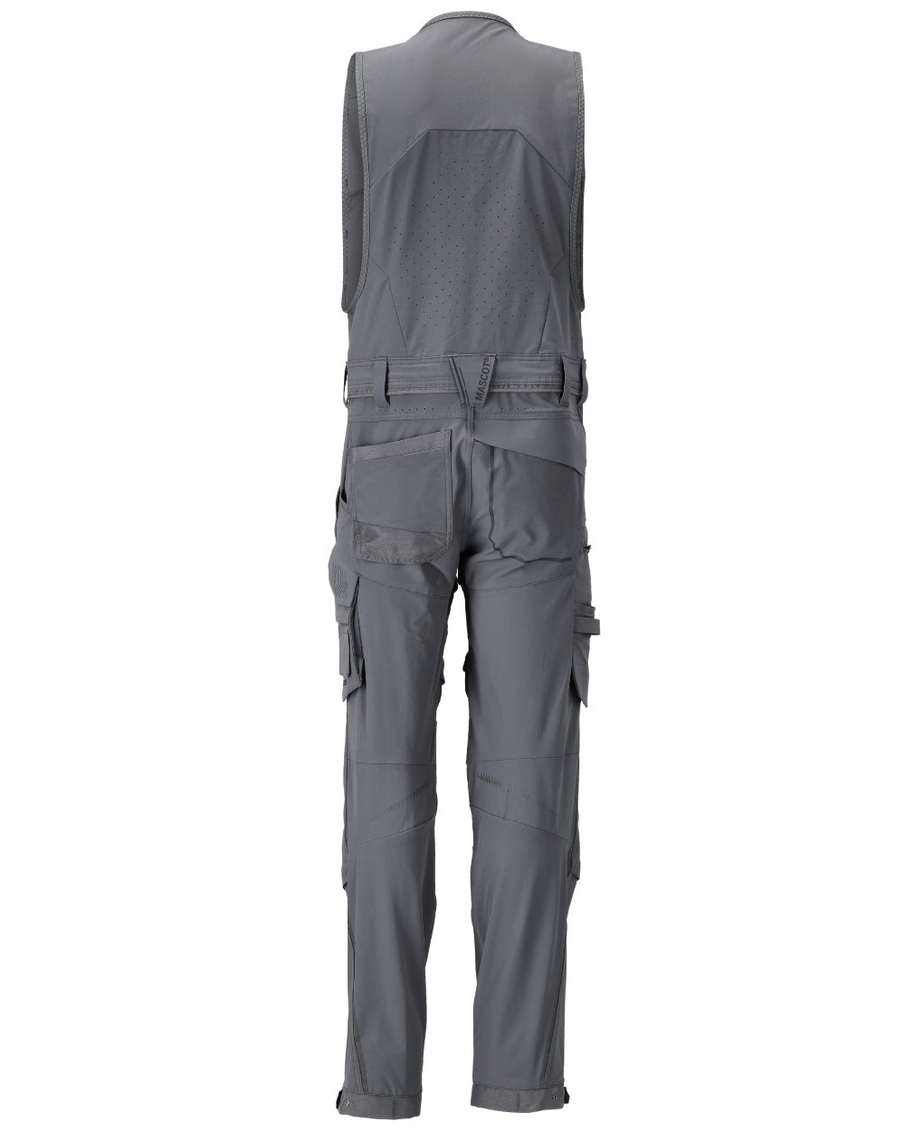 Stone Grey Coloured Mascot Workwear Mens Customized Combi Suit With Kneepad Pockets on white background