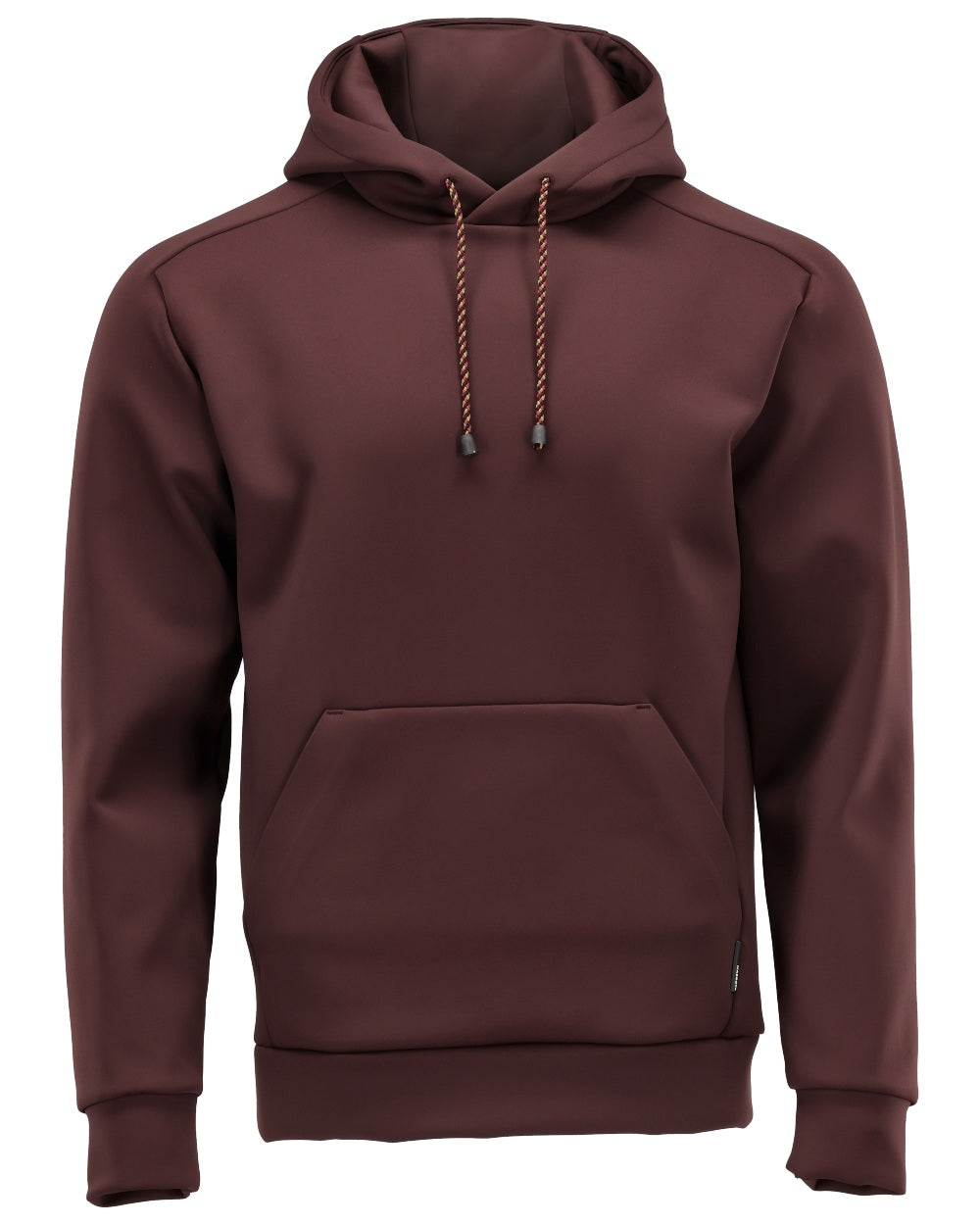 Bordeaux Coloured Mascot Workwear Mens Customized Fleece Hoodie on white background