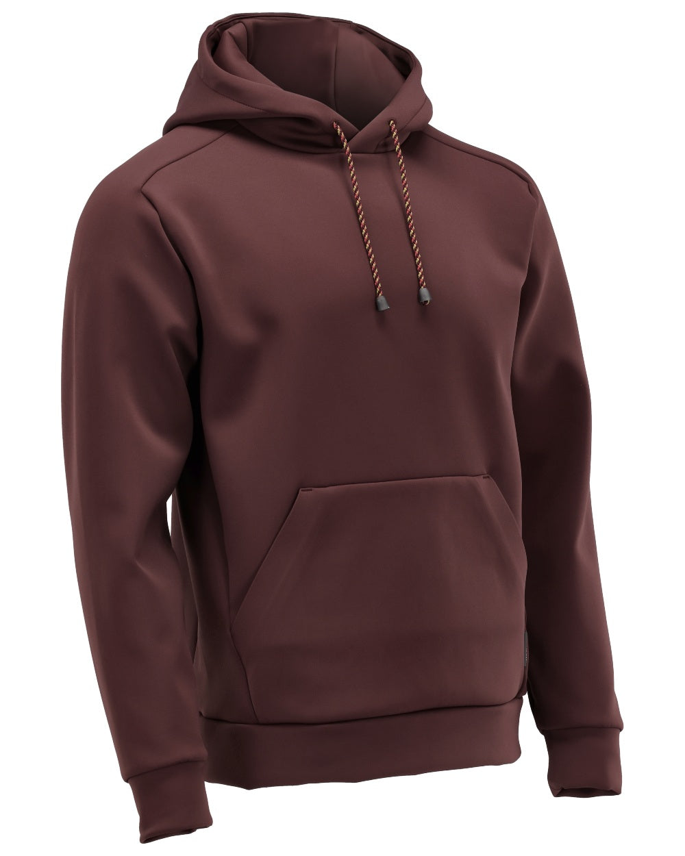 Bordeaux Coloured Mascot Workwear Mens Customized Fleece Hoodie on white background