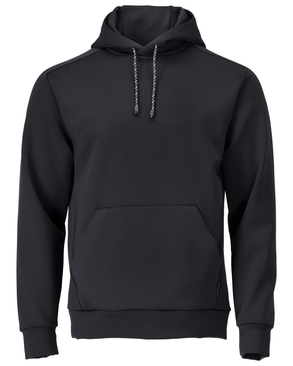 Dark Navy Coloured Mascot Workwear Mens Customized Fleece Hoodie on white background