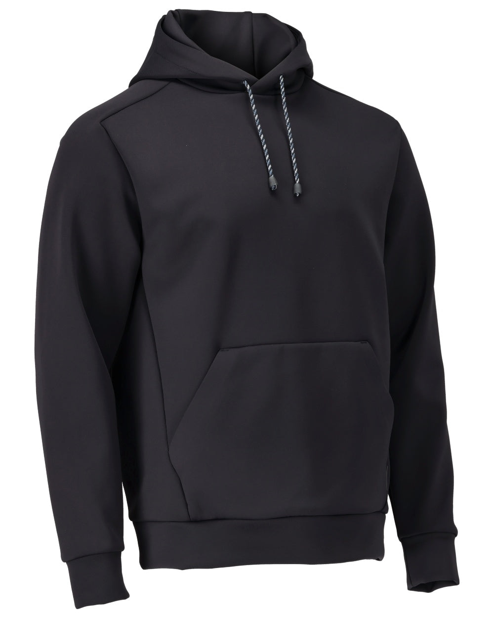 Dark Navy Coloured Mascot Workwear Mens Customized Fleece Hoodie on white background