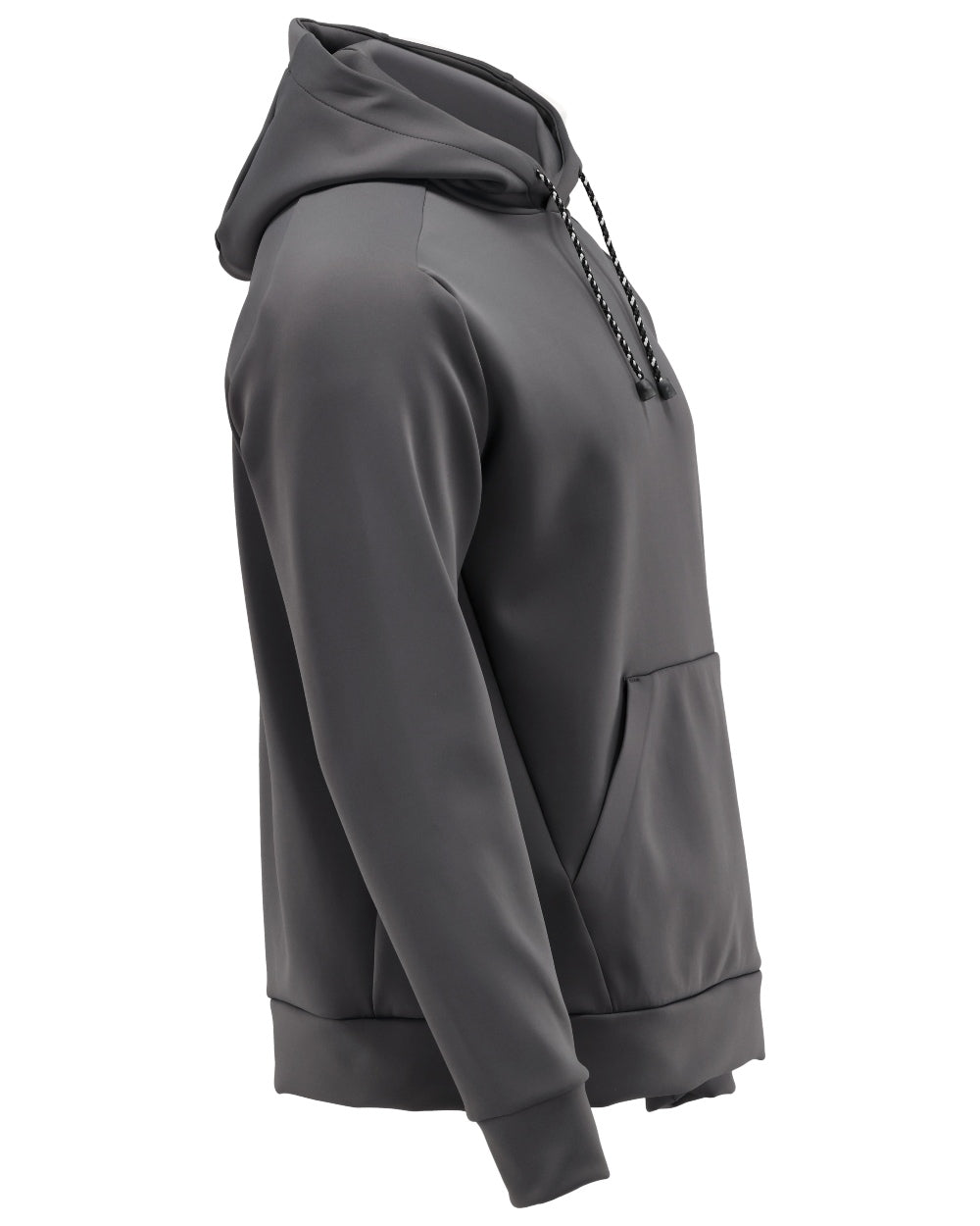 Stone Grey Coloured Mascot Workwear Mens Customized Fleece Hoodie on white background
