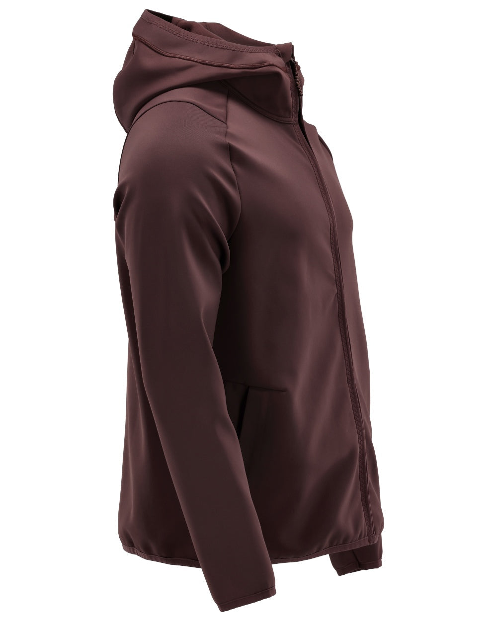 Bordeaux Coloured Mascot Workwear Mens Customized Fleece Jumper With Hood on white background