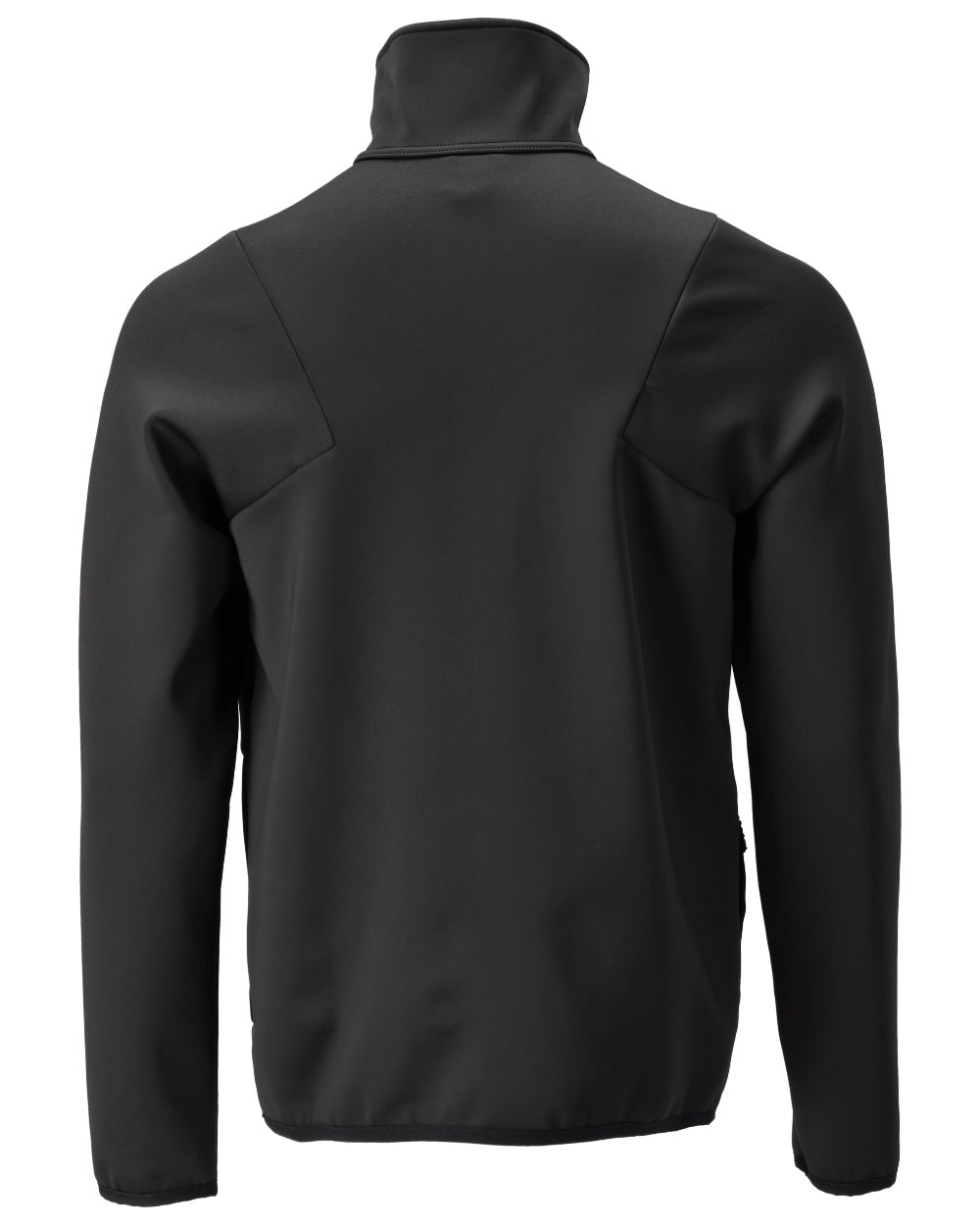 Black Coloured Mascot Workwear Mens Customized Full Zip Fleece Jumper on white background