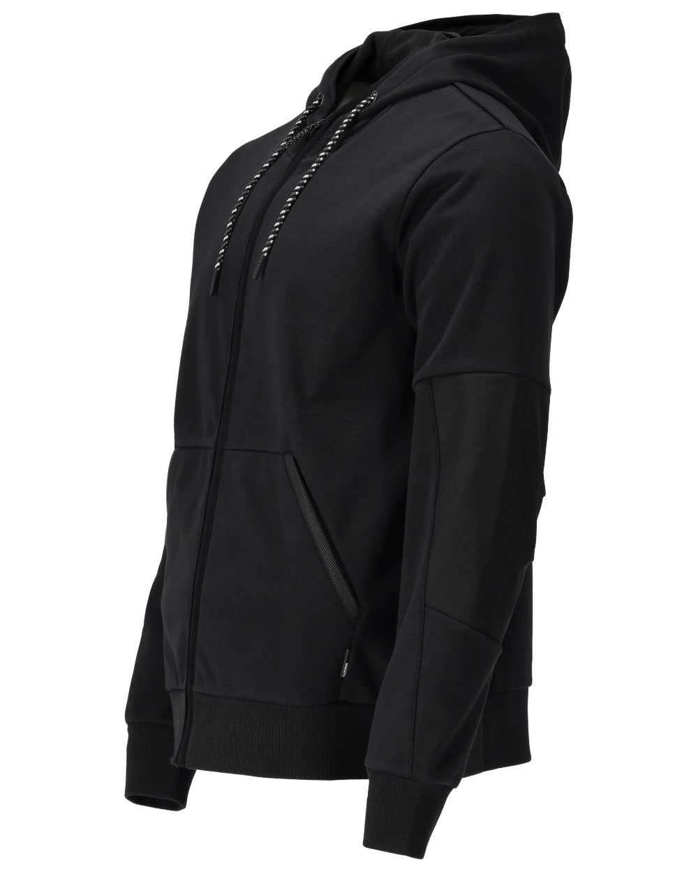 Black Coloured Mascot Workwear Mens Customized Hoodie With Windproof Membrane on white background