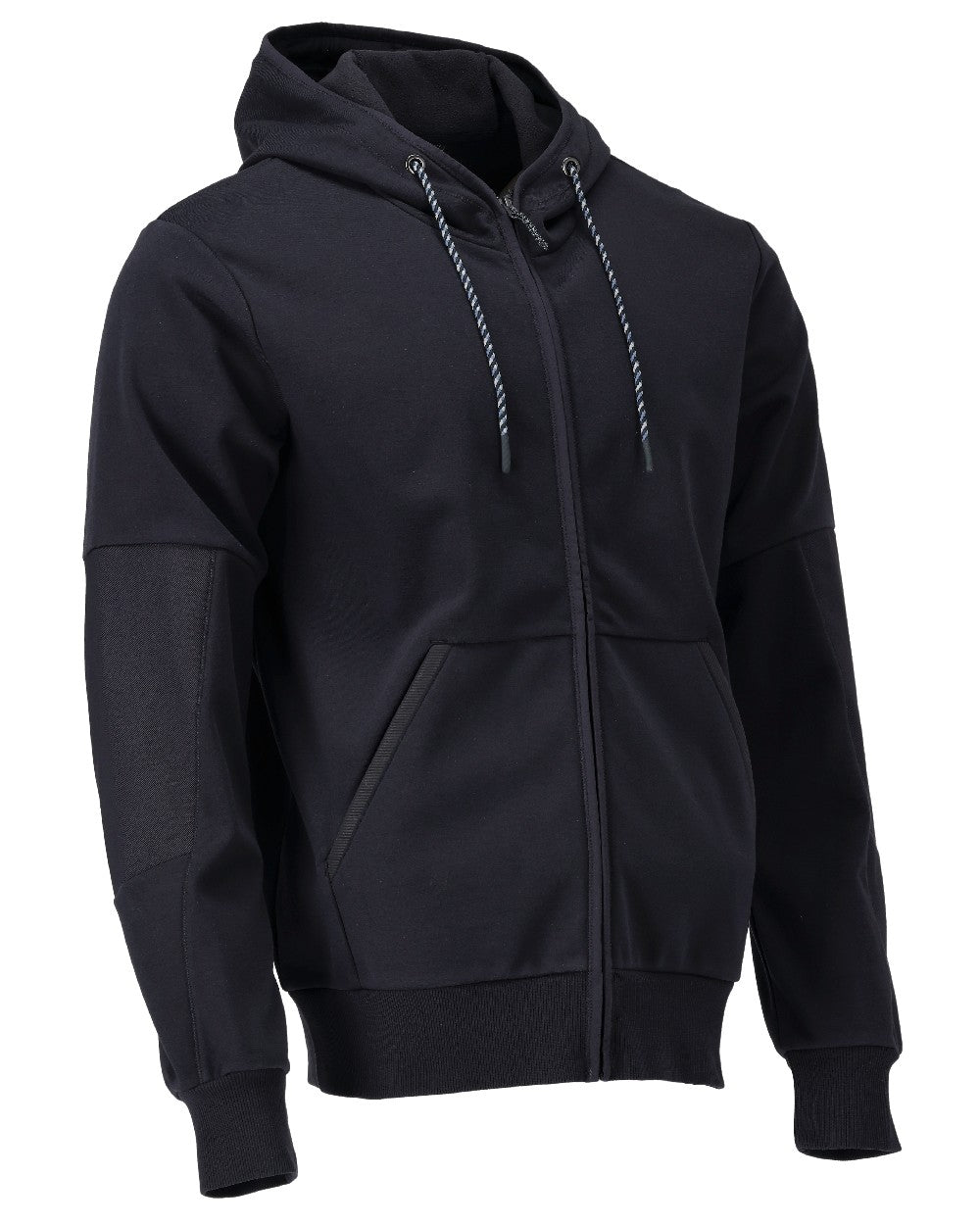 Dark Navy Coloured Mascot Workwear Mens Customized Hoodie With Windproof Membrane on white background