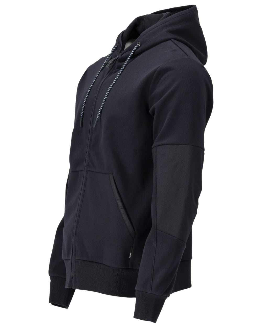 Dark Navy Coloured Mascot Workwear Mens Customized Hoodie With Windproof Membrane on white background
