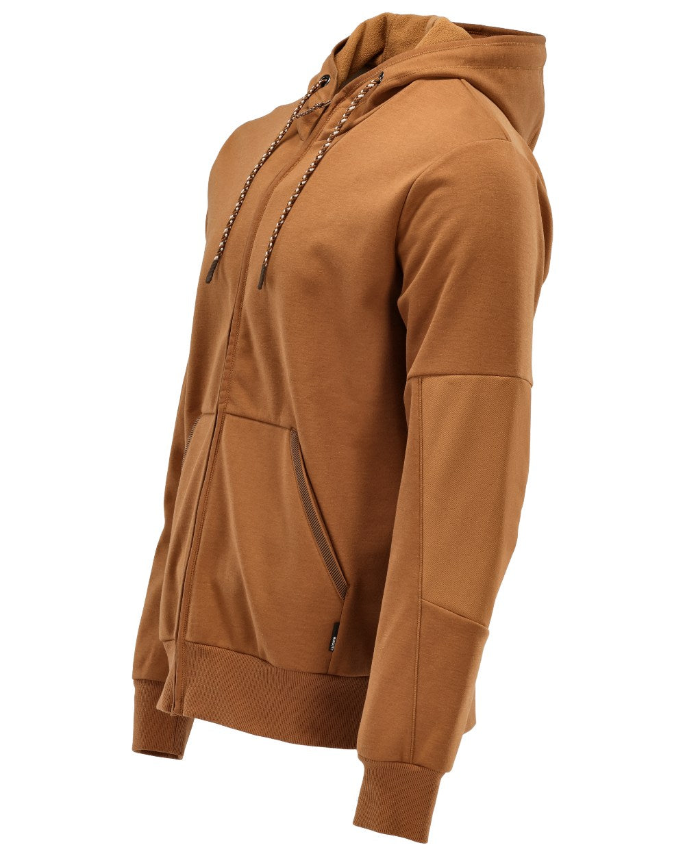 Nut Brown Coloured Mascot Workwear Mens Customized Hoodie With Windproof Membrane on white background