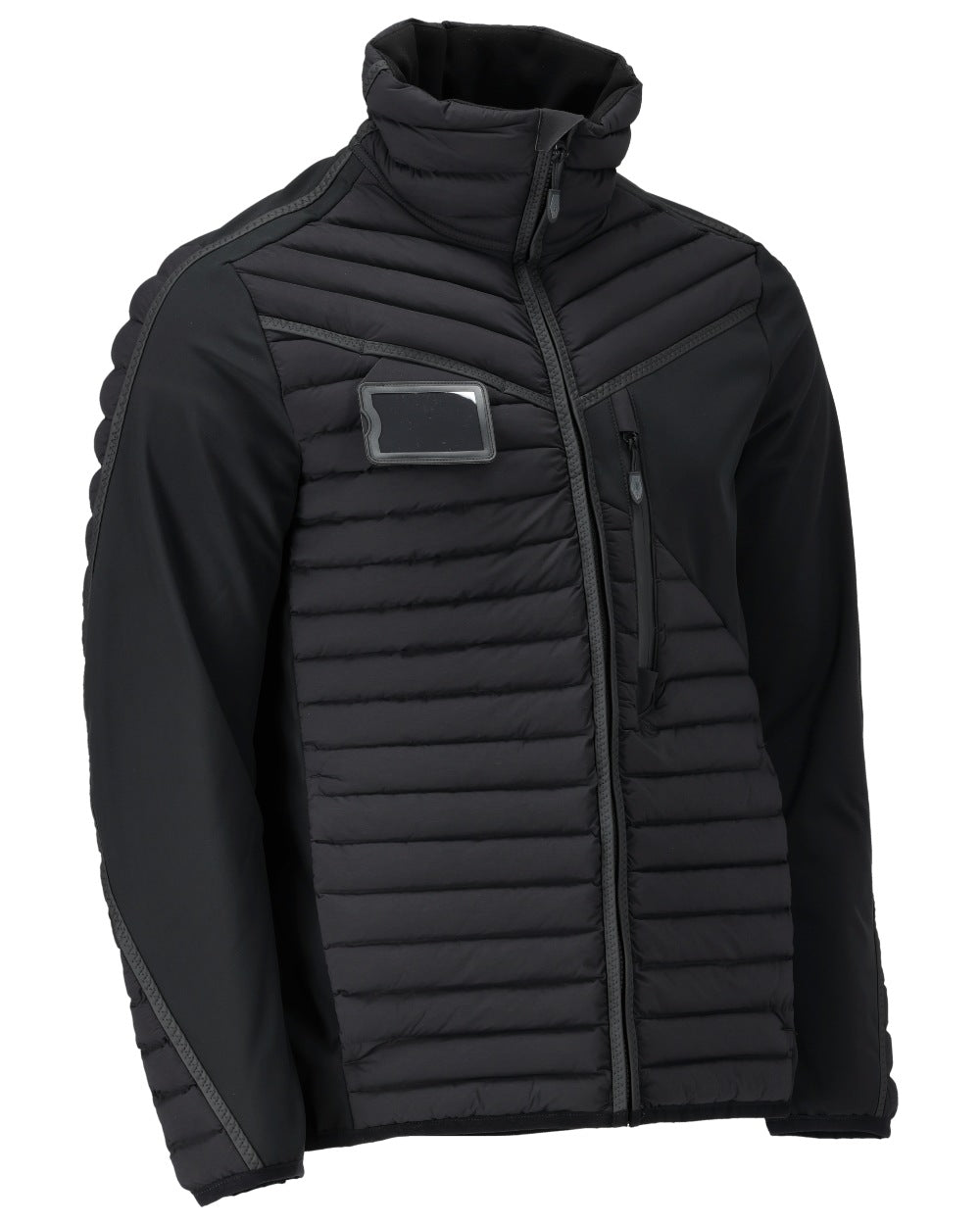 Black Coloured Mascot Workwear Mens Customized Lightweight Breathable Jacket on white background