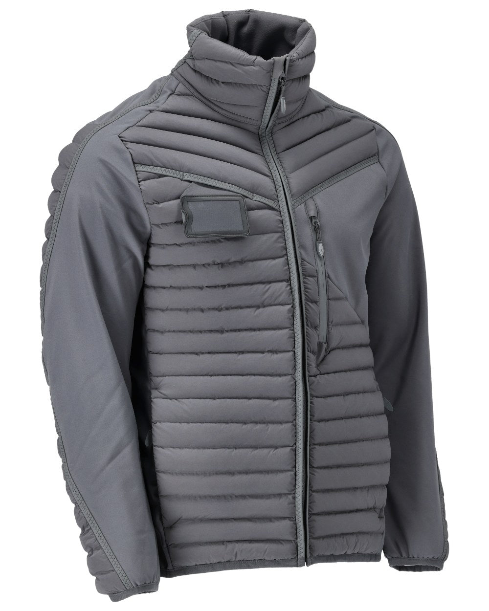 Stone Grey Coloured Mascot Workwear Mens Customized Lightweight Breathable Jacket on white background