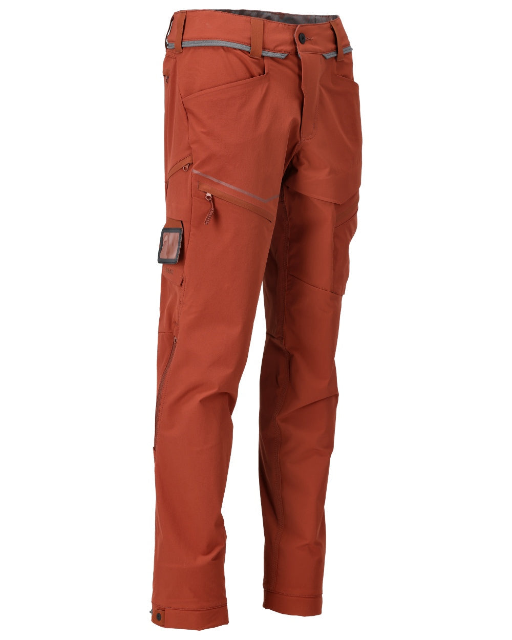 Autumn Red Coloured Mascot Workwear Mens Customized Lightweight Functional Trousers on white background