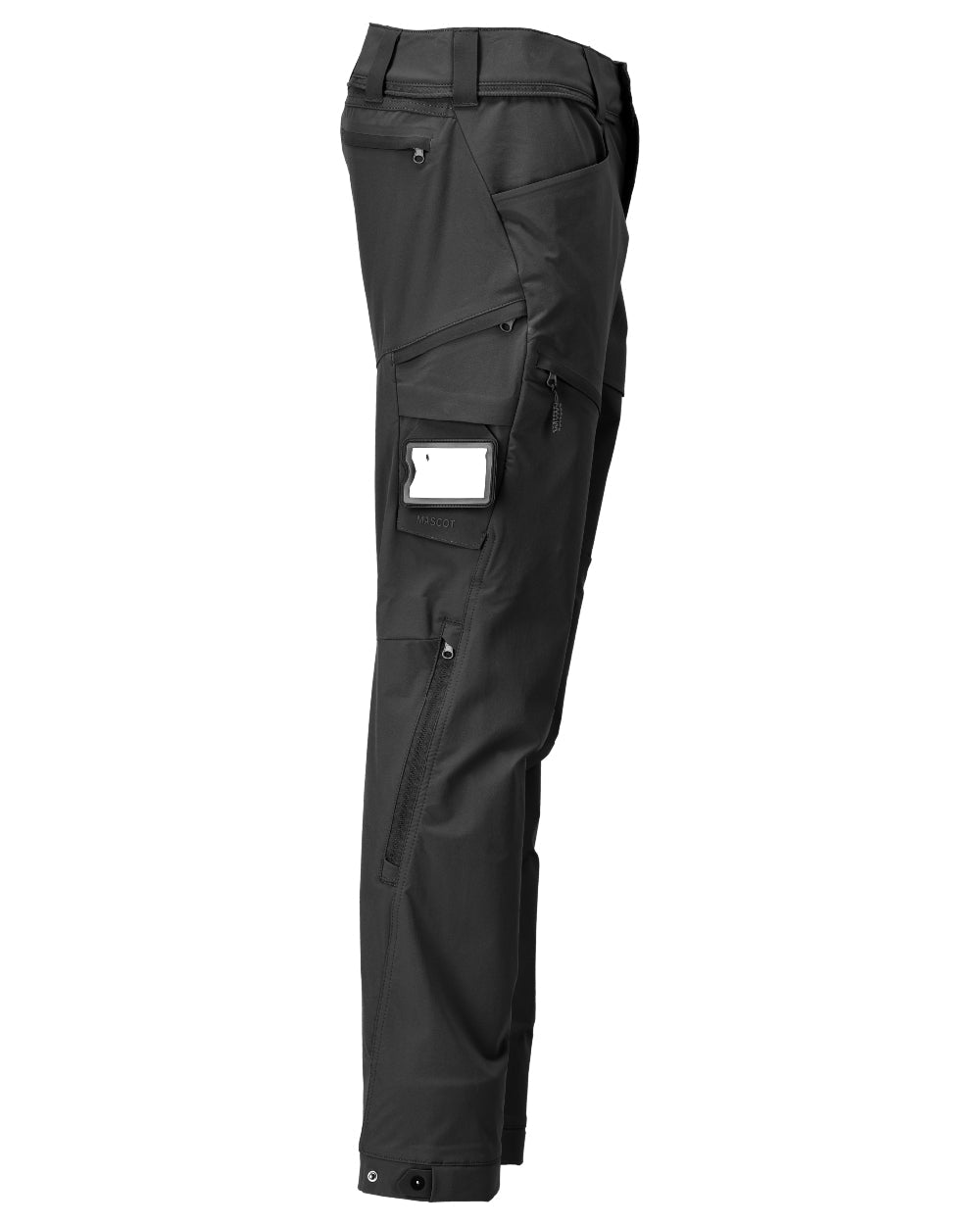 Black Coloured Mascot Workwear Mens Customized Lightweight Functional Trousers on white background