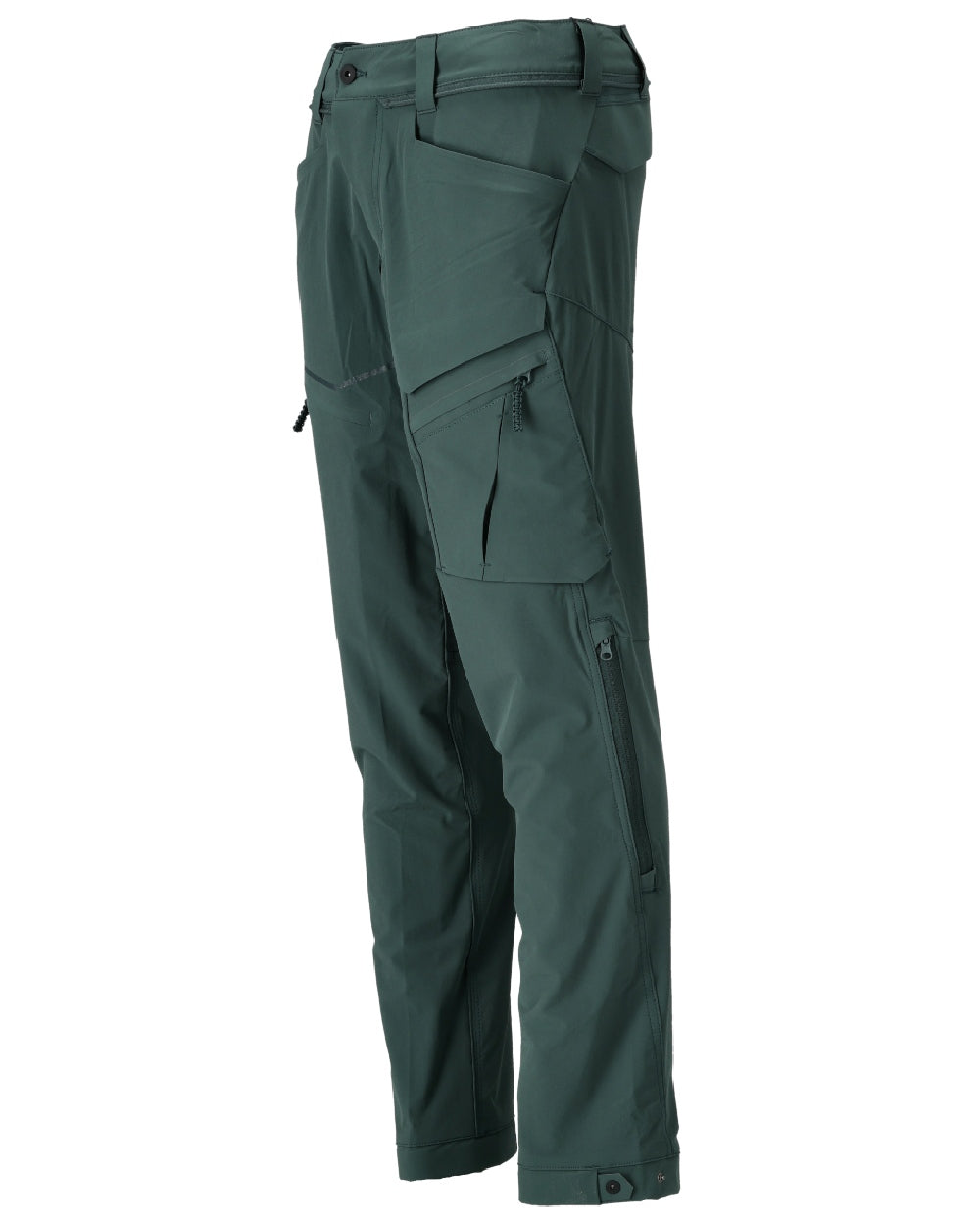 Forest Green Coloured Mascot Workwear Mens Customized Lightweight Functional Trousers on white background