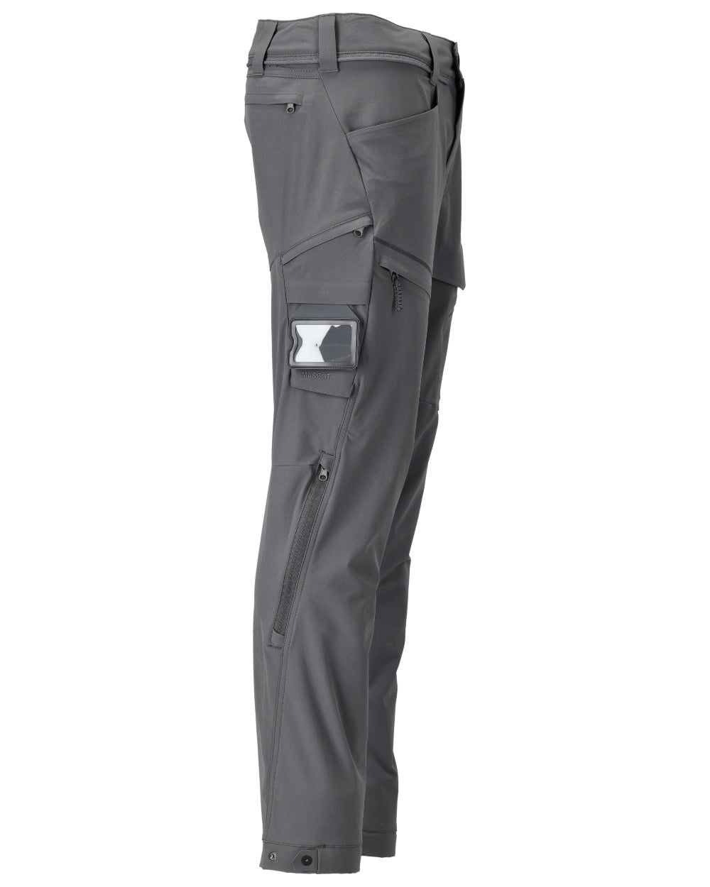 Stone Grey Coloured Mascot Workwear Mens Customized Lightweight Functional Trousers on white background