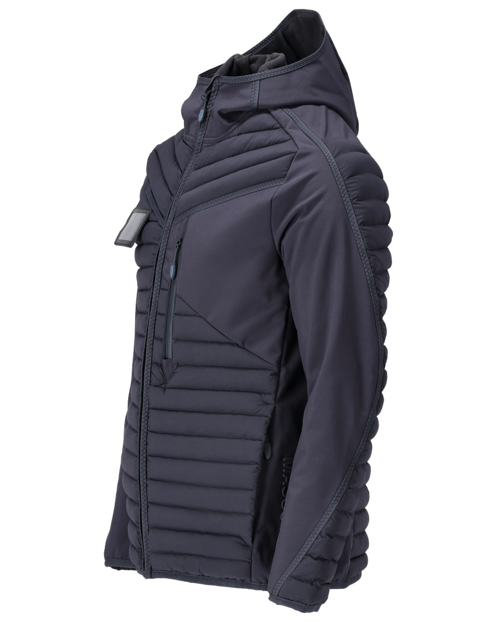 Dark Navy Coloured Mascot Workwear Mens Customized Lightweight Jacket With Hood on white background